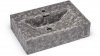 S.V.I.S. Design UMYWALKA 60 CM PYXIS BASIC Z PRZELEWEM, Z OTWOREM NA BATERIĘ - STONE, SZARY, LAKIER MATOWY